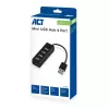 Hub USB ACT AC6205 2.0 480 Mbit/s preto 0,12m