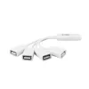 Hub USB ACT 4 portas USB-A flexível USB 3.2 Gen 1 branco 480 Mbit/s