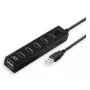 Hub USB ACT AC6215 480 Mbit/s preto