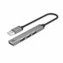Hub USB 2.0 ACT AC6225 480 Mbit/s cinzento alumínio