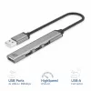 Hub USB 2.0 ACT AC6225 480 Mbit/s cinzento alumínio