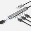 Hub USB 2.0 ACT AC6225 480 Mbit/s cinzento alumínio