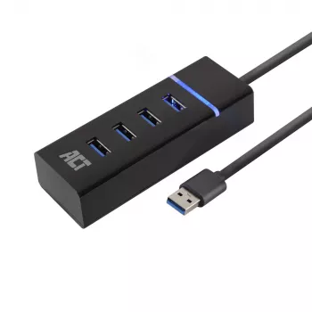 Hub USB 3.2 Gen 1 ACT AC6300 Type-A 5000 Mbit/s preto