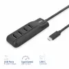 Hub de interfaces ACT AC6420 USB 3.2 Gen 1 (3.1 Gen 1) Type-C 5000 Mbit/s preto