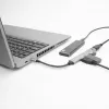 Hub USB ACT AC6425 Type-C 5000 Mbit/s alumínio cinzento
