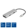Adaptador multiporta USB-C 4K ACT para 2 monitores HDMI, porta de dados USB-A