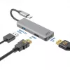 Adaptador multiporta USB-C 4K ACT para 2 monitores HDMI, porta de dados USB-A