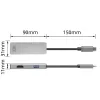 Adaptador multiporta USB-C 4K ACT para 2 monitores HDMI, porta de dados USB-A