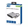 Adaptador multiporta USB-C ACT para 1 monitor HDMI, 1x USB-A, passagem PD