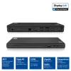 Docking station USB-C ACT 4K, para 2 ou 3 monitores HDMI/DisplayPort, DisplayLink