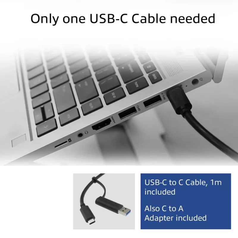 Docking station USB-C ACT 4K, para 2 ou 3 monitores HDMI/DisplayPort, DisplayLink