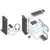 Docking station universal USB-C ou USB-A ACT, para 2 monitores HDMI, DisplayLink