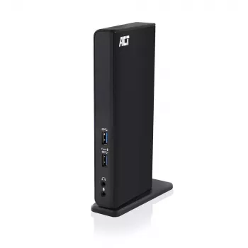 Docking station universal USB-C ou USB-A ACT, para 2 monitores HDMI, DisplayLink