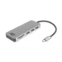 Hub USB-C ACT 3.0, 3x USB-A, leitor de cartões, passagem PD