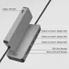 Hub USB-C ACT 3.0, 3x USB-A, leitor de cartões, passagem PD