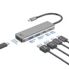 Hub USB 3.2 Gen 1 Type-C ACT AC7072 5000 Mbit/s preto cinzento