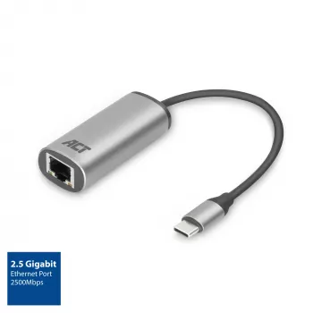 Hub USB ACT AC7081 Type-C 2500 Mbit/s alumínio