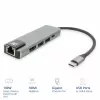 Docking station USB-C 4K ACT para 1 monitor HDMI, Ethernet, USB-A, passagem PD