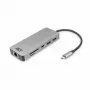 Docking station USB-C 4K ACT para 1 monitor HDMI, Ethernet, USB-C, USB-A, leitor de cartões e passagem PD