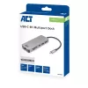 Docking station USB-C 4K ACT para 1 monitor HDMI, Ethernet, USB-C, USB-A, leitor de cartões e passagem PD
