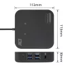 Docking station universal USB-C ACT 4K, para 2 monitores HDMI/DisplayPort, DisplayLink, design compacto