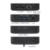 Docking station universal USB-C ACT 4K, para 2 monitores HDMI/DisplayPort, DisplayLink, design compacto