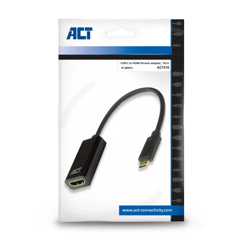 Adaptador ACT USB-C para HDMI AC7310 0,15 m USB Type-C HDMI Type-A