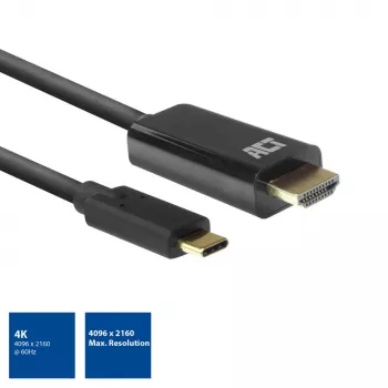 Cabo USB-C para HDMI ACT AC7315 2 metros