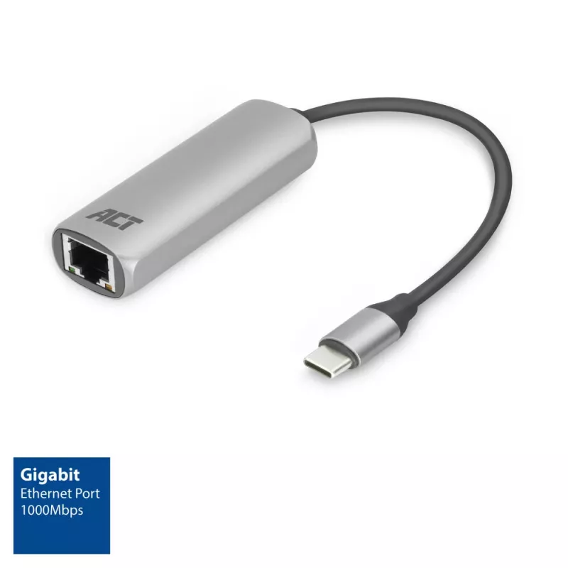 Placa de rede ACT AC7335 Ethernet 1000 Mbit/s USB Type-C