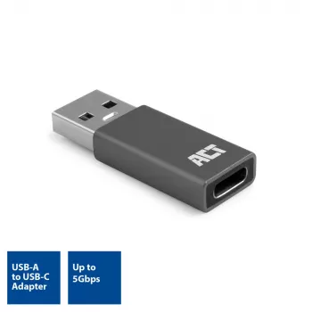 Adaptador USB-A para USB-C ACT AC7375 cinzento