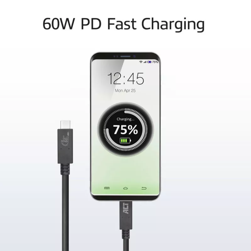 Cabo ACT USB 3.0 USB-C certificado USB-IF 2 metros 5 Gbit/s