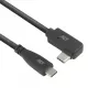 Cabo angular ACT USB 3.0 USB-C 2 metros 5 Gbit/s preto