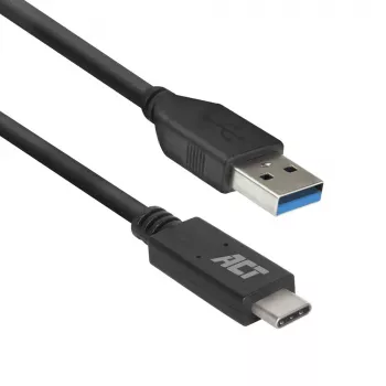 Cabo ACT USB 3.0 USB-A para USB-C 2 metros 5 Gbit/s preto