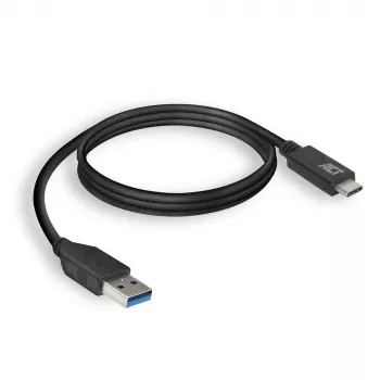 Cabo ACT USB 3.0 USB-A para USB-C 2 metros 5 Gbit/s preto