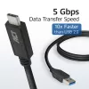 Cabo ACT USB 3.0 USB-A para USB-C 2 metros 5 Gbit/s preto