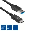 Cabo ACT USB 3.0 USB-A para USB-C 2 metros 5 Gbit/s preto