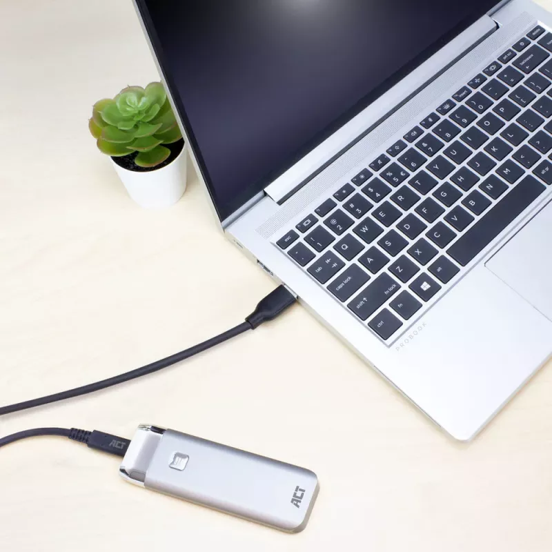 Cabo ACT USB 3.0 USB-A para USB-C 2 metros 5 Gbit/s preto