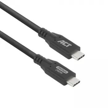 Cabo ACT USB4 20Gbps 240W USB Type-C 0,5 m preto