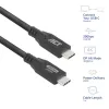 Cabo ACT USB4 20Gbps 240W USB Type-C 1 metro preto