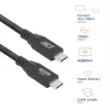 Cabo ACT USB 3.0 10Gbps 60W USB Type-C 0,5 m preto