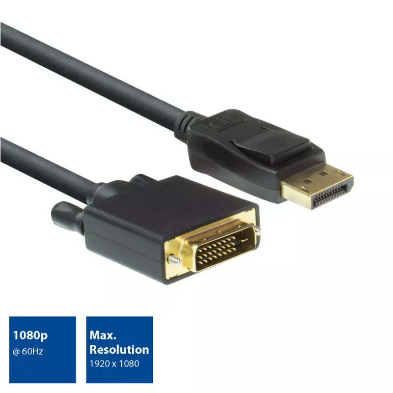 Cabo adaptador DisplayPort para DVI ACT AC7505 1,8 m