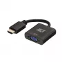 Adaptador ACT 0,15 metros, HDMI-A macho para VGA fêmea, com áudio