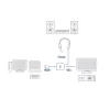 Adaptador ACT 0,15 metros, HDMI-A macho para VGA fêmea, com áudio