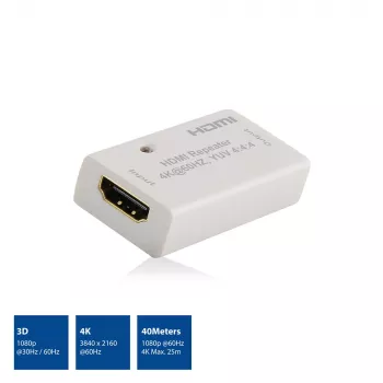 Repetidor AV ACT AC7820 Repetidor HDMI até 40 metros suporte 4K