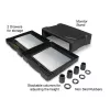 Suporte para monitor ACT extra largo AC8215 altura ajustável duas gavetas