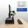 Suporte para monitor ACT extra largo AC8215 altura ajustável duas gavetas