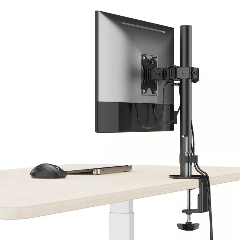 Braço para monitor único ACT fixação por grampo/por passagem 8 kg 10-32 polegadas