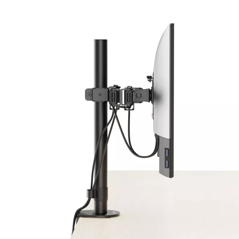 Braço para monitor único ACT fixação por grampo/por passagem 8 kg 10-32 polegadas