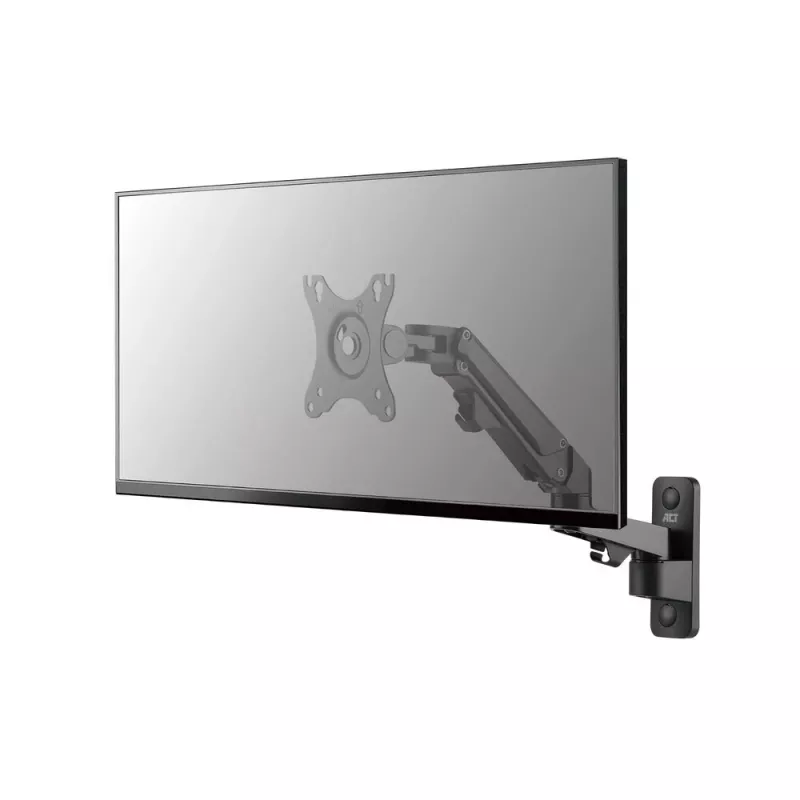 Suporte de parede para monitor ACT com mola a gás, 1 ecrã, peso máx. 7 kg