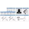 Braço para monitor com mola a gás ACT Office preto AC8311 fixação por grampo/por passagem 9 kg